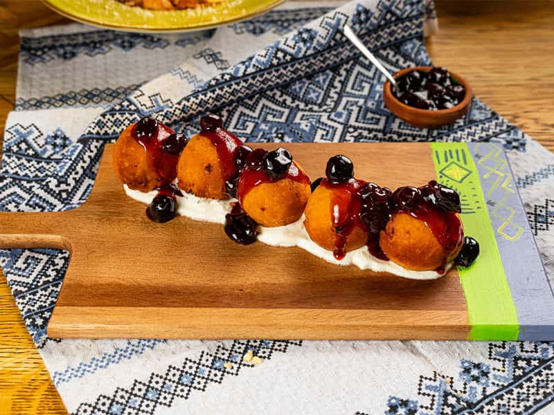 Papanasi - Romanian Fried Cheese Doughnuts
